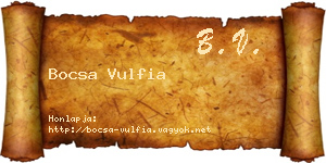 Bocsa Vulfia névjegykártya